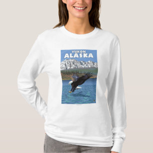 T-shirt Eagle chauve plongeant - le Yukon, Alaska