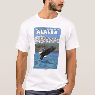 T-shirt Eagle chauve plongeant - parc national de Denali,