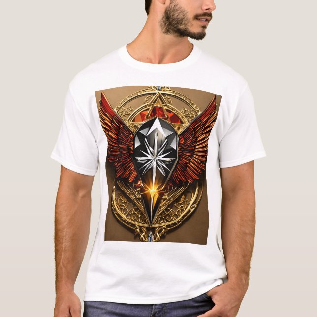 T-shirt Eagle de cristal : Esprit sauvage libéré (Devant)