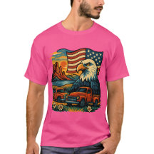 Eagle Glory Tee Vintage - Drapeau américain patrio