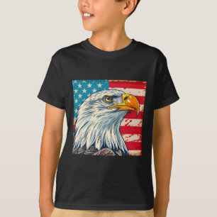T-shirt Eagle Head Usa Drapeau Us