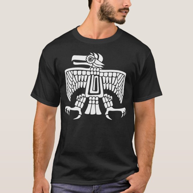 T-shirt Eagle, hiéroglyphe mexicain (Maya) (Devant)