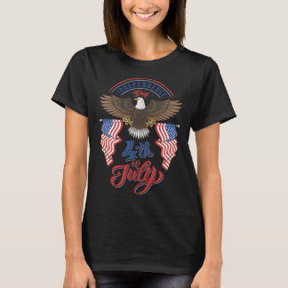 T-shirt Eagle Mulle  4th of July American Flag USA