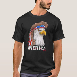 T-shirt Eagle Mullet 4 juillet États-Unis Drapeau américai