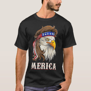 T-shirt Eagle Mullet 4 juillet Merica American Flag USA