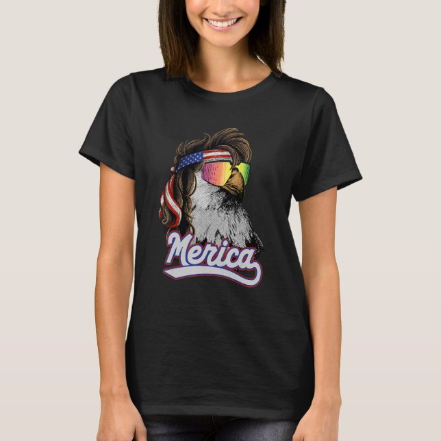 T-shirt Eagle Mullet Merica 4 juillet Usa Patriotique 8 (Devant)