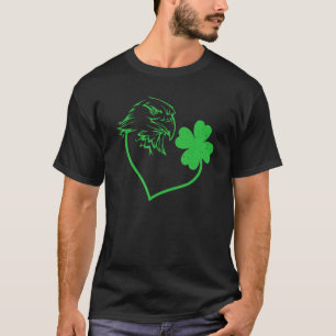 T-shirt Eagle Shamrock Heart C Leaf St Patrick's Day