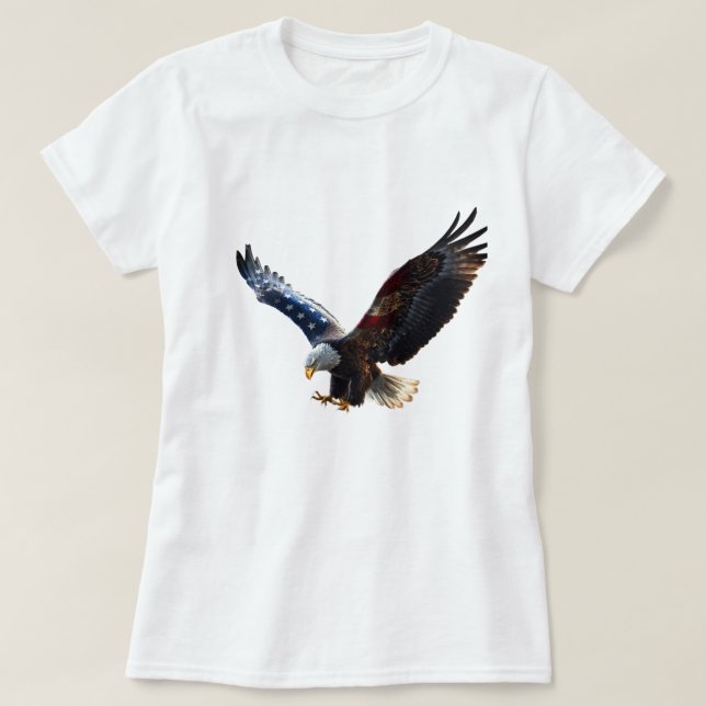 T-shirt Eagle t shirt on girl  (Design devant)