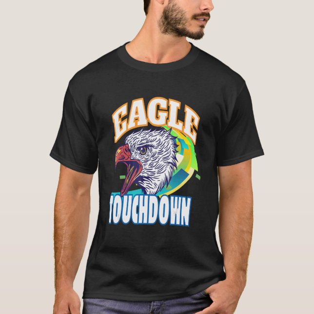T-shirt Eagle touchdown football game season (Devant)