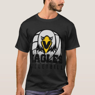 T-shirt Eagles Volleyball Mascot Logo 