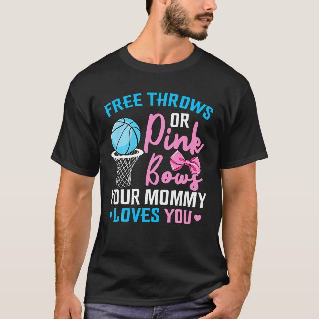 T-shirt Eal Free Throws Or Pink Bows Maman Loves (Devant)
