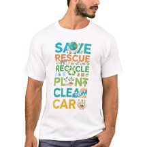 Earth Day Save Rescue Recycle Plant Clean Care