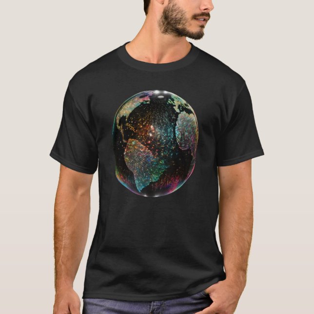 T-shirt Earth Disco Ball (Devant)