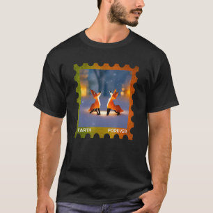 T-shirt EARTH FOREVER De l'environnement Protection Timbre