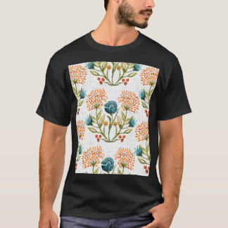 T-shirt Earthy Whimsical : Aquarelle Motif Fleur.