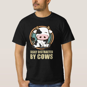 T-shirt Easily Distracted By Cows   Cow Lover Gift