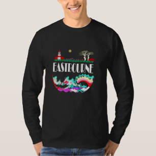 T-shirt Eastbourne Été Vacances Mer Waves Phare Col