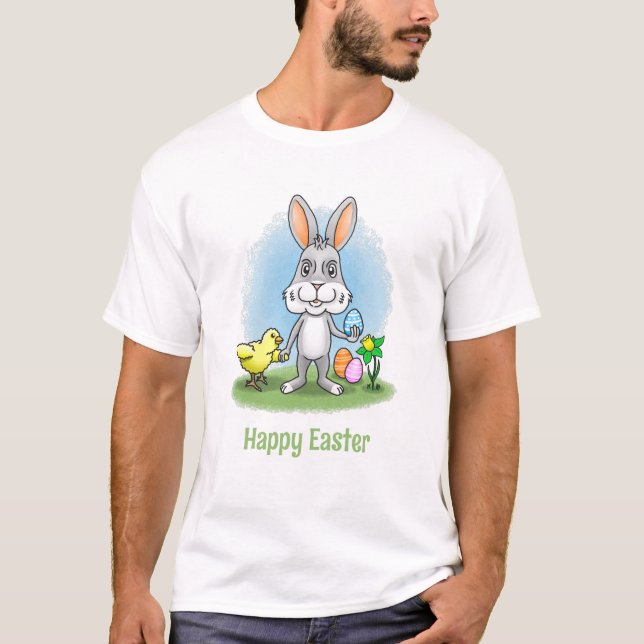 T-shirt Easter bunny and the Chicken (Devant)