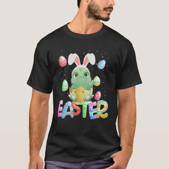 T-shirt Easter Bunny Dinosaur   Easter Rex (Devant)