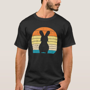 T-shirt Easter Bunny Silhouette Sunset Retro Rabbit Men