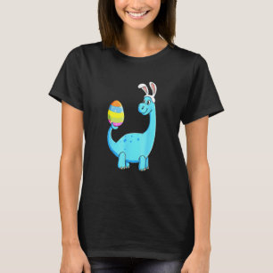 T-shirt Easter Day T Rex Dino Rabbit Ears With Egg Boys