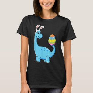 T-shirt Easter Day T Rex Dino Rabbit Ears With Egg Boys