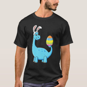 T-shirt Easter Day T Rex Dino Rabbit Ears With Egg Boys