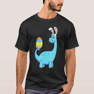 T-shirt Easter Day T Rex Dino Rabbit Ears With Egg Boys