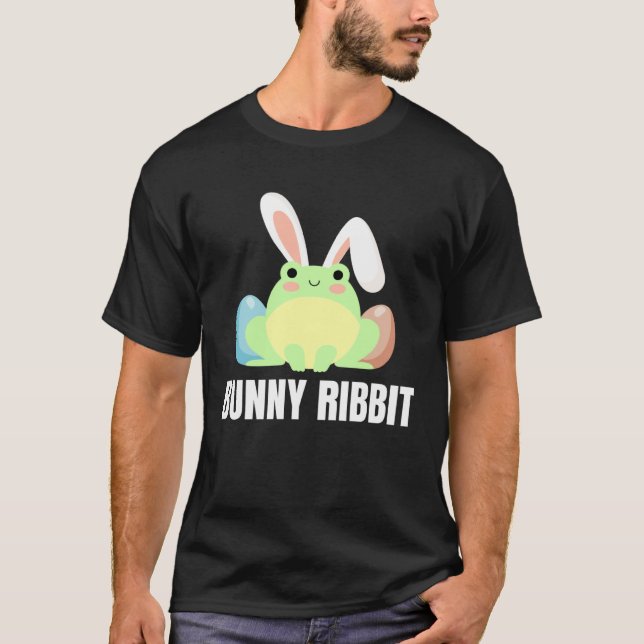 T-shirt Easter Frog  Bunny Ribbit For Amphibian (Devant)