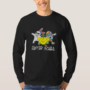 T-shirt Easter Squad Dabbing Bunny Chick Egg Chasse Match