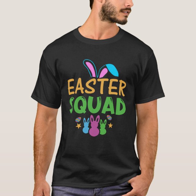 T-shirt Easter Squad Kids Youth  Easter Day Bunny Egg Hunt (Devant)