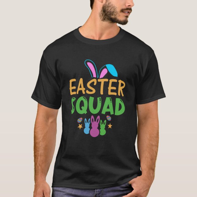 T-shirt Easter Squad Kids Youth Jour de Pâques Chasse aux  (Devant)