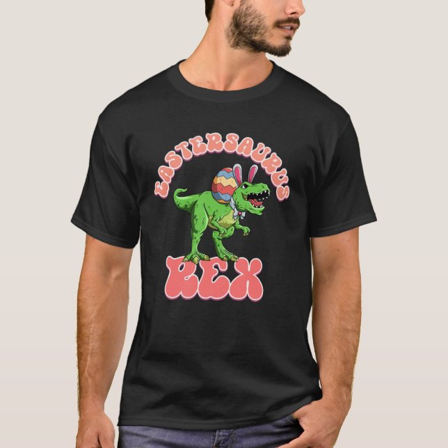 T-shirt Eastersaurus Rex Easter Rex Dinosaur Bunny Kids Di (Devant)