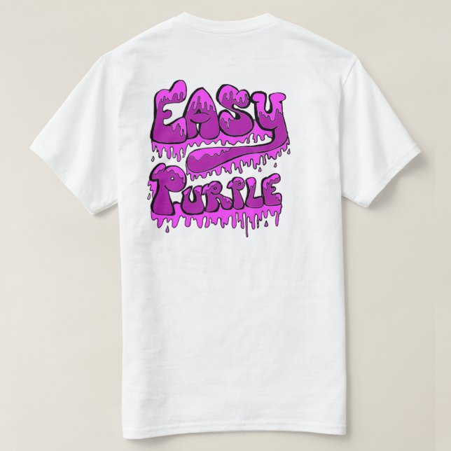 T-shirt Easy Purple Back Design T (Design dos)