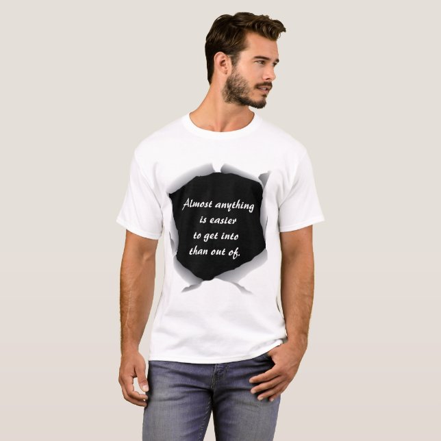 T-shirt Easy Slogan Citation de la loi de Murphy (Devant entier)