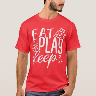 T-shirt Eat Play Répéter Joueur Vidéo Joueur Joueur Joueur