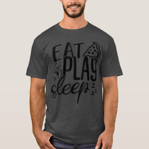 T-shirt Eat Play Répéter Joueur Vidéo Joueur Joueur Joueur