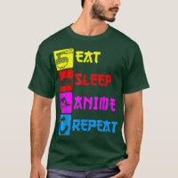 Eat Sleep Anime Repeat Manga Japan Saying Cosplay