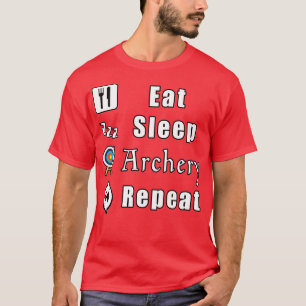 T-shirt Eat Sleep Archery Répéter