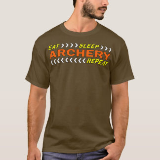 T-shirt Eat Sleep Archery Répéter T