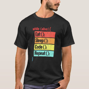 T-shirt Eat Sleep Code Répéter Software Engineer Developer