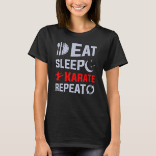 T-shirt Eat Sleep Karate Répéter Karate