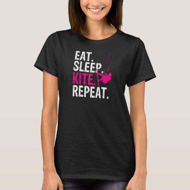 T-shirt Eat Sleep Kite Repeat - Kitesurf Premium_1 (Devant)