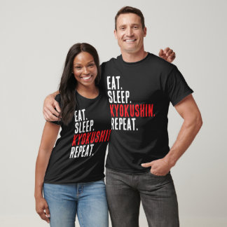 T-shirt Eat Sleep Kyokushin Répéter Karate Kung Fu Formati