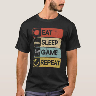 T-shirt Eat Sleep League Répéter Sport Jeu Jeu Jeu Cadeau
