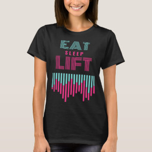 T-shirt Eat Sleep Lift Vintage Workout Body Builder Workou