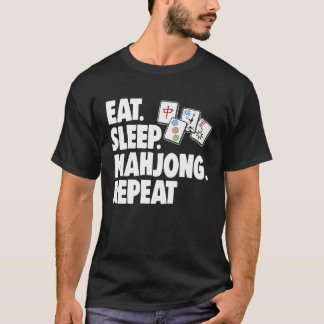 T-shirt Eat Sleep Mahjong Repea Women Game