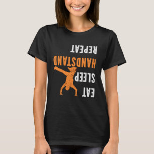 T-shirt Eat Sleep Poignée Répéter Gymnaste Gymnastique