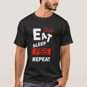 T-shirt Eat Sleep Ps5 Répéter Pour Le Jeu Vidéo