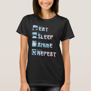 T-shirt Eat Sleep Répéter Shirt u2013 Watercolor style Me